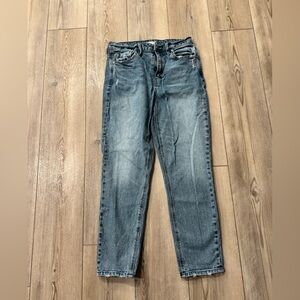 Unpublished‎ Womens Casual Jeans Blue Distressed Denim Straight Leg Size 28